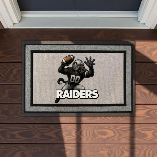 Las Vegas Raiders Inspired Door Mat