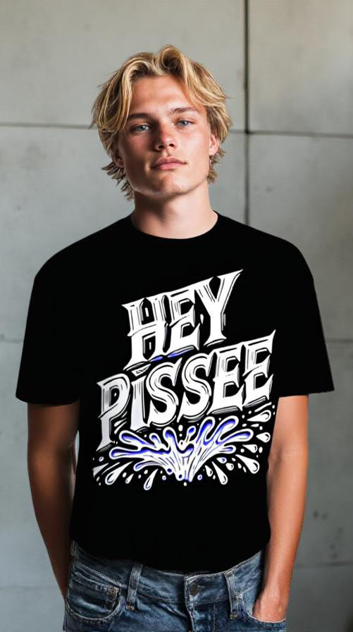 "HEY PISSEE" Splash Statement Tee
