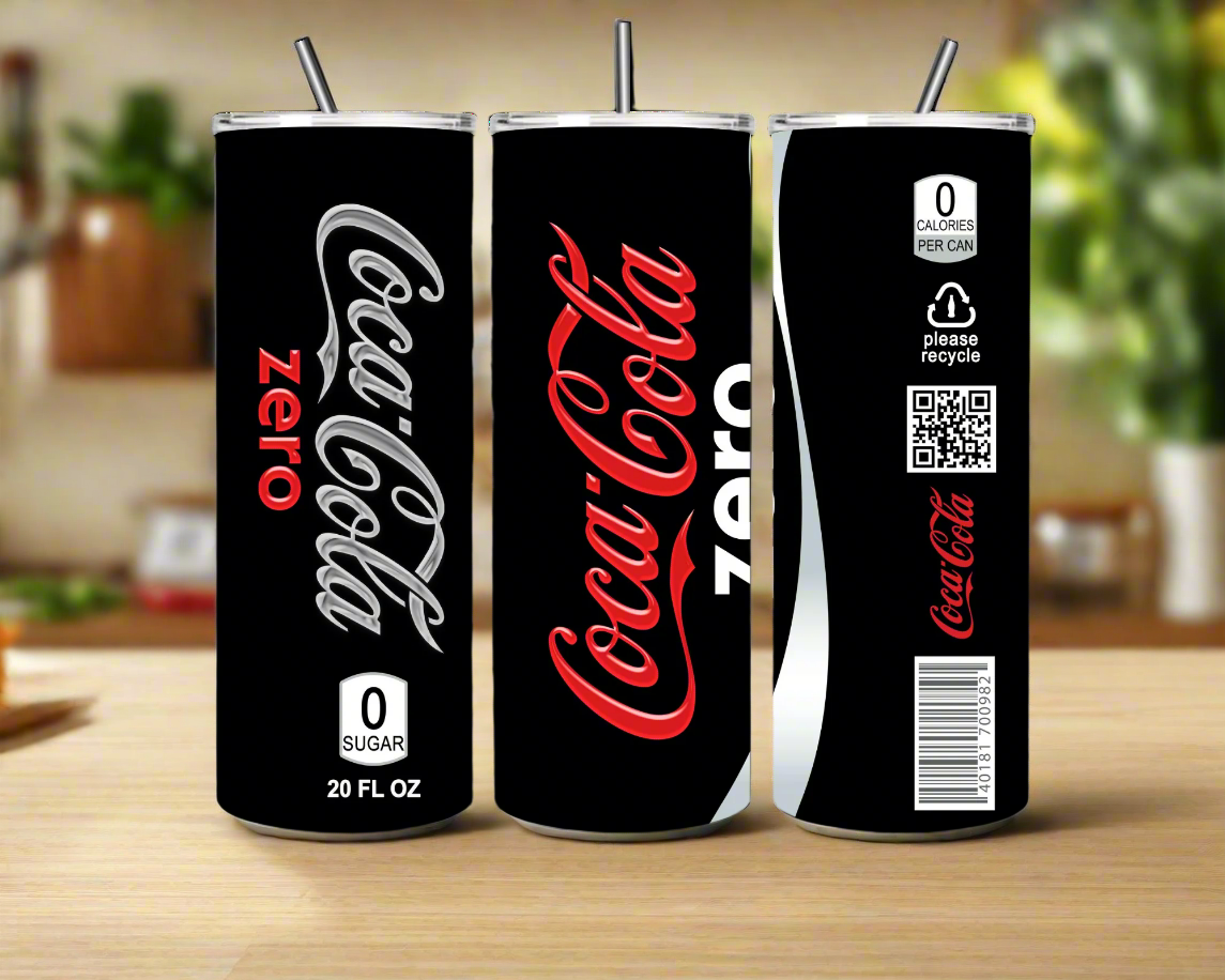 Tumbler: Coca-Cola Zero UV Printed Tumbler – 20oz