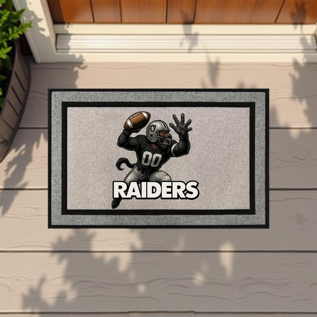 Las Vegas Raiders Inspired Door Mat