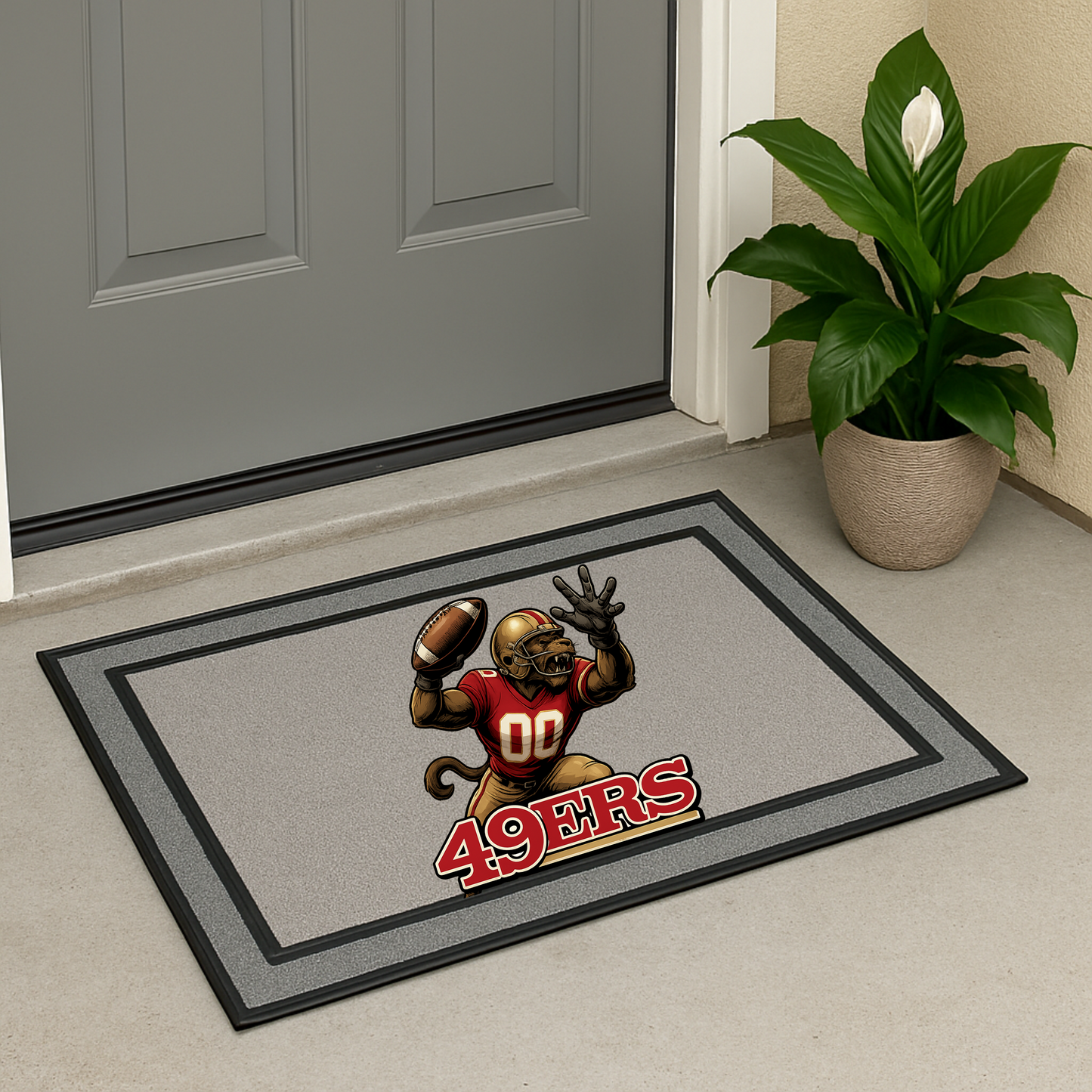 San Francisco 49ers Inspired Door Mat