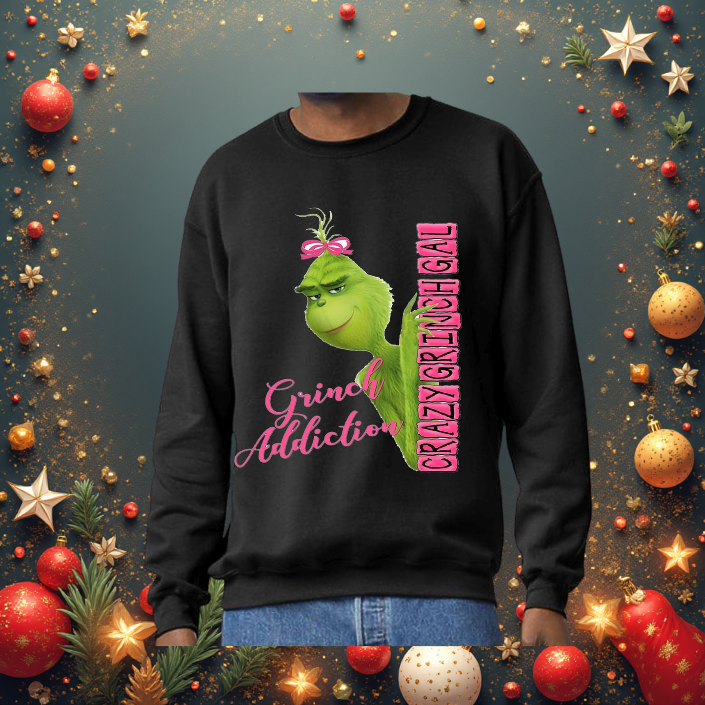 Crazy Holiday Gal Sweatshirt – Pink & Lime Edition