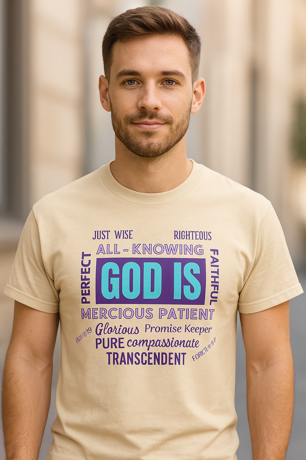 Short Sleeve Shirt - God Is Purple & Teal