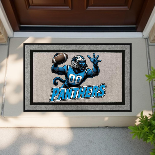 Carolina Panthers Inspired Door Mat