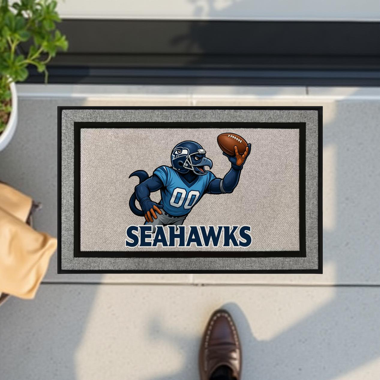 Seattle Seahawks Inspired Door Mat