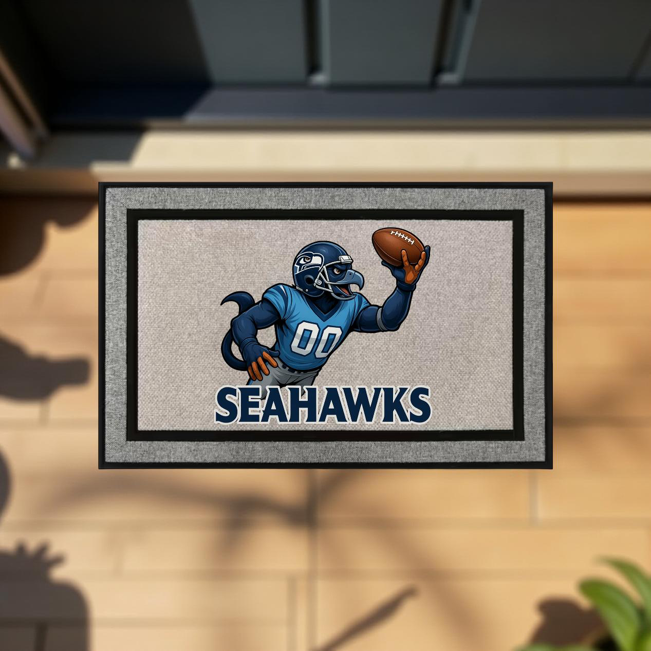 Seattle Seahawks Inspired Door Mat
