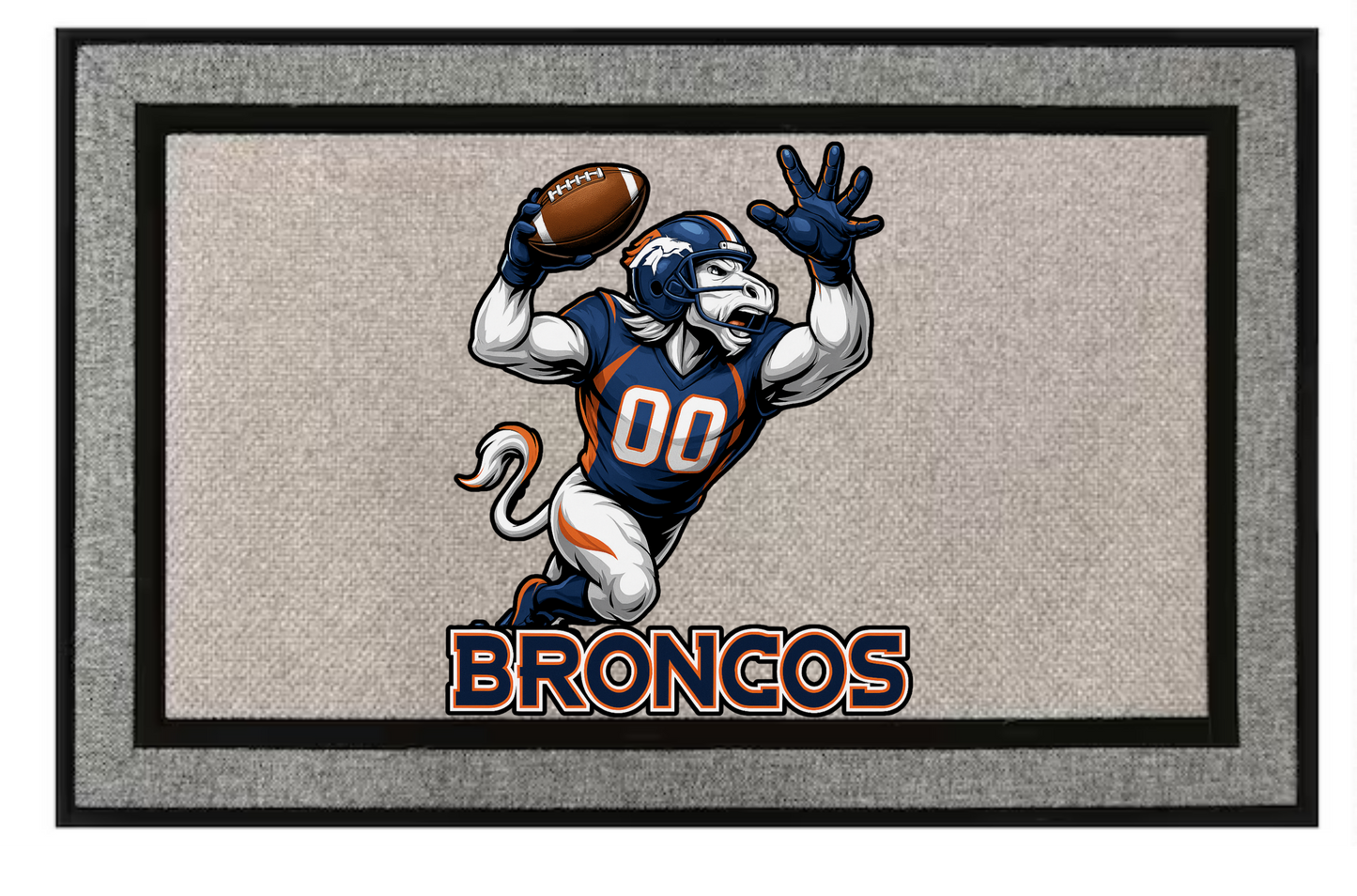 Denver Broncos Inspired Door Mat