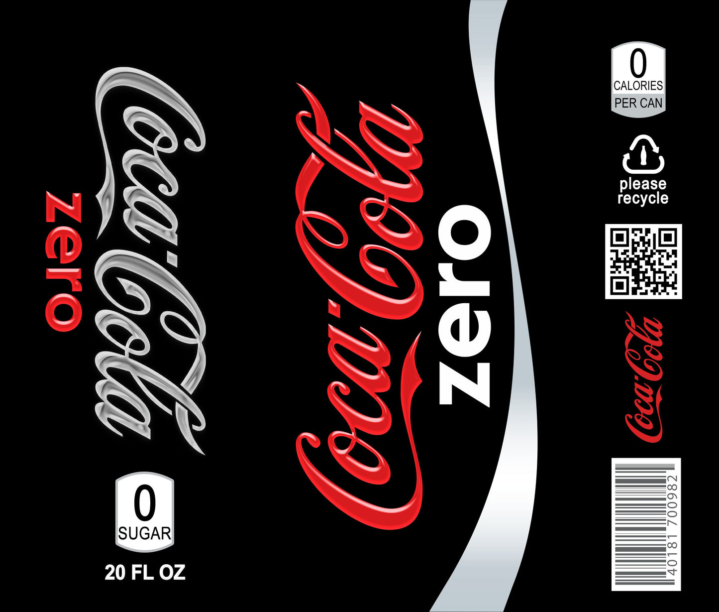 Tumbler: Coca-Cola Zero UV Printed Tumbler – 20oz