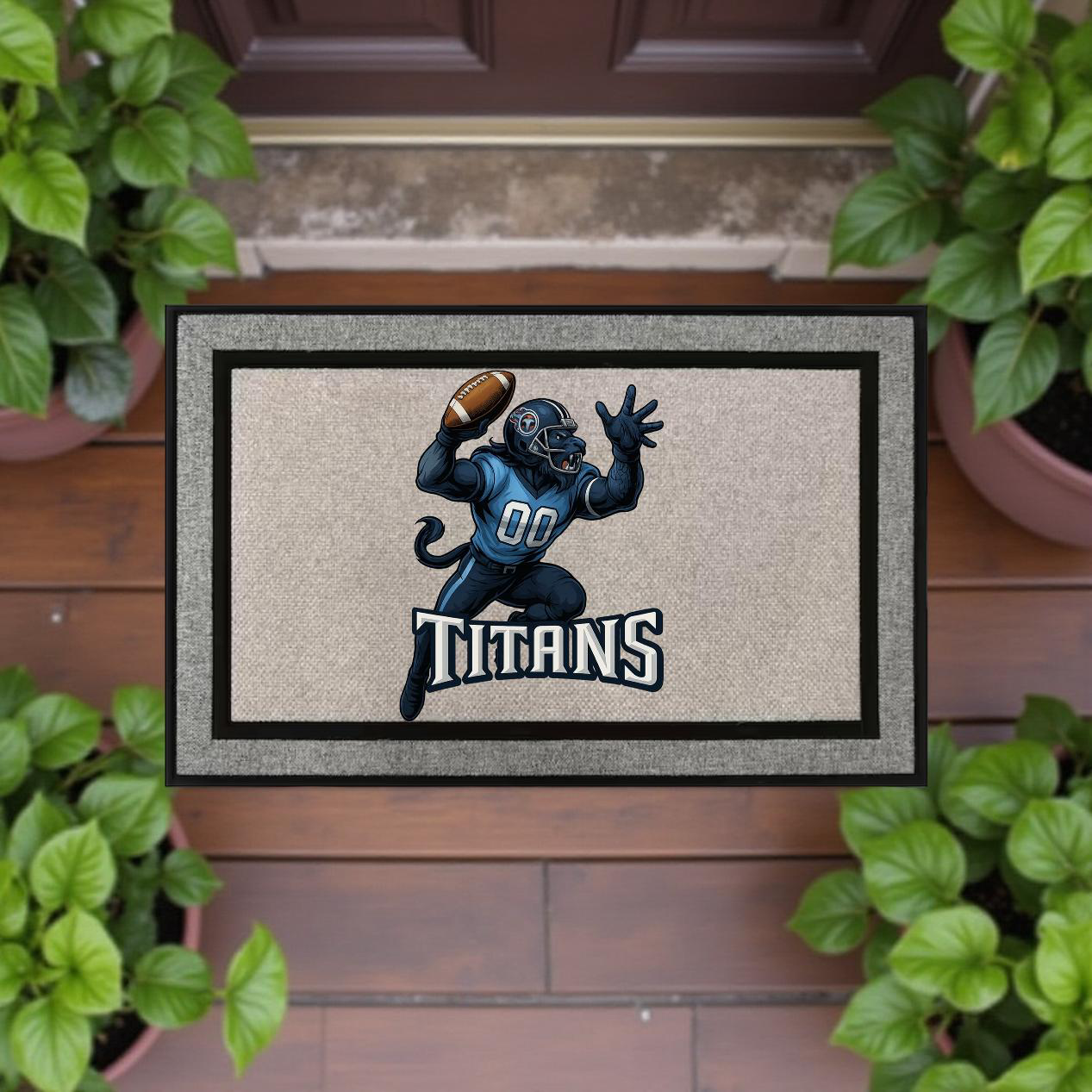 Tennessee Titans Inspired Door Mat