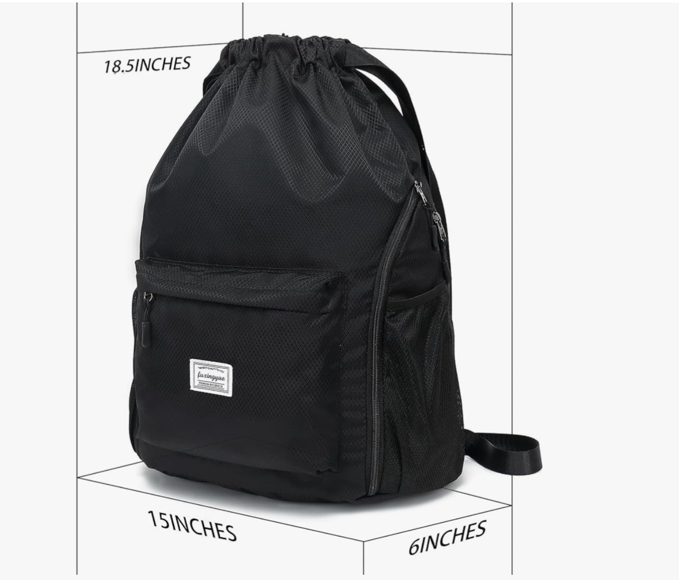 Fight Cancer: In All Colors Drawstring Sports Backpack- Black