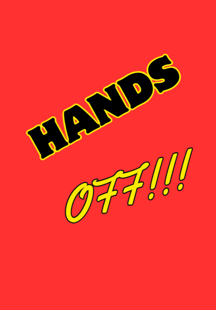 “Hands Off!!!” Luggage Tag