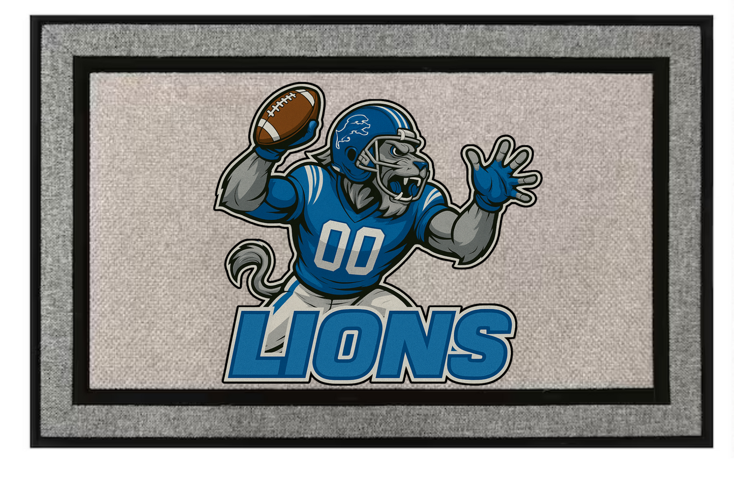 Detroit Lions Inspired Door Mat