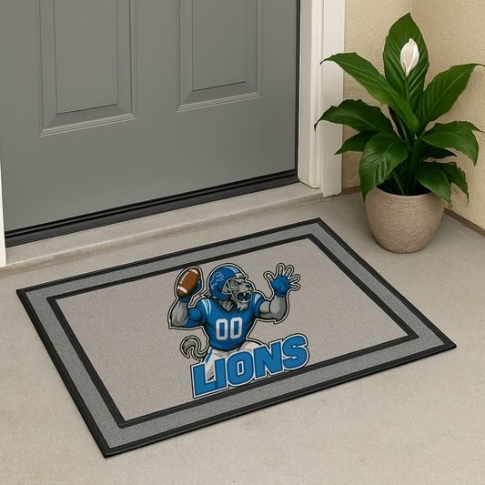 Detroit Lions Inspired Door Mat
