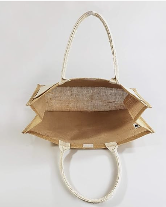 “Out Here Being Blessed” Jute Tote Bag
