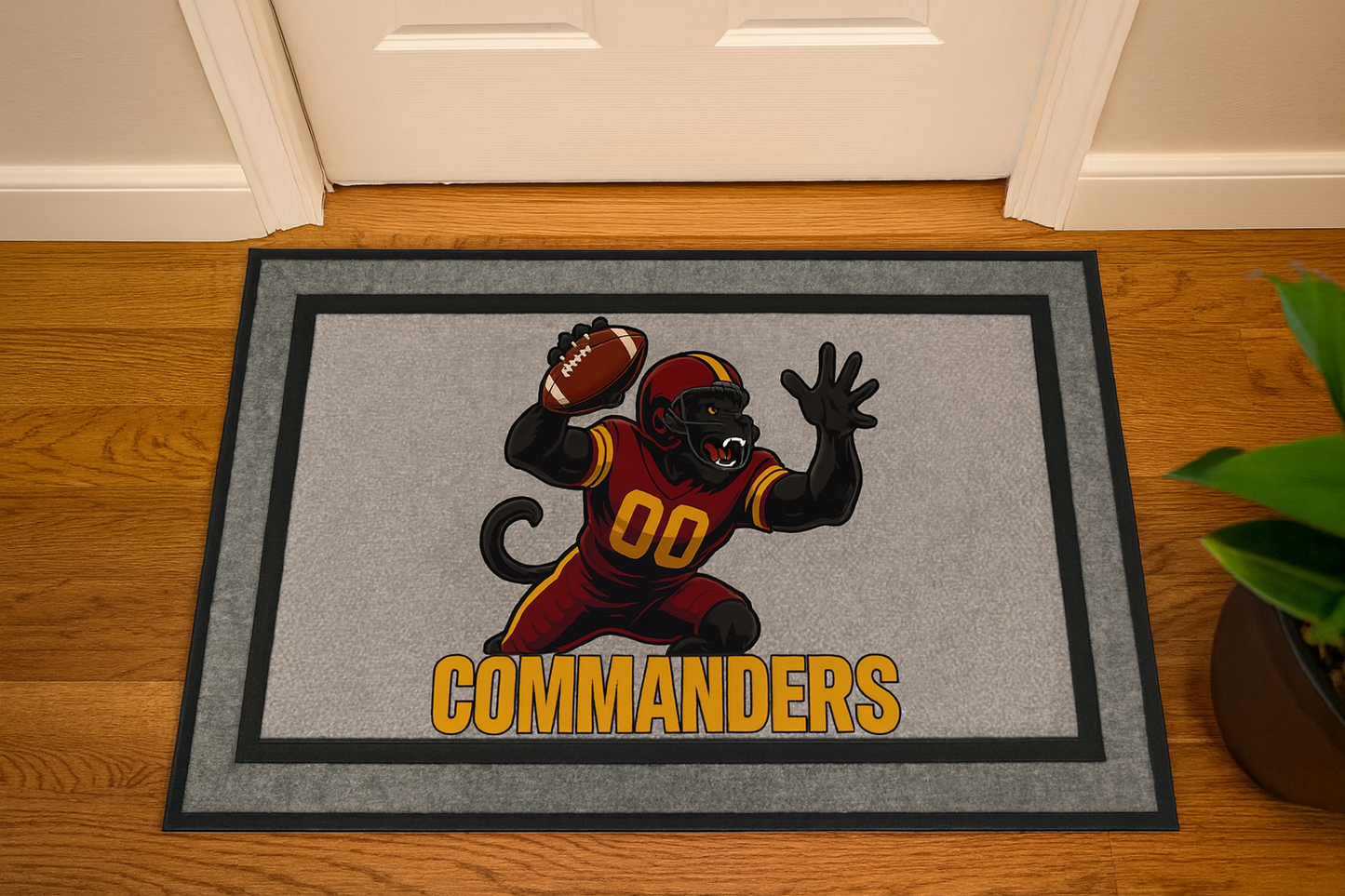 Washington Commanders Inspired Door Mat