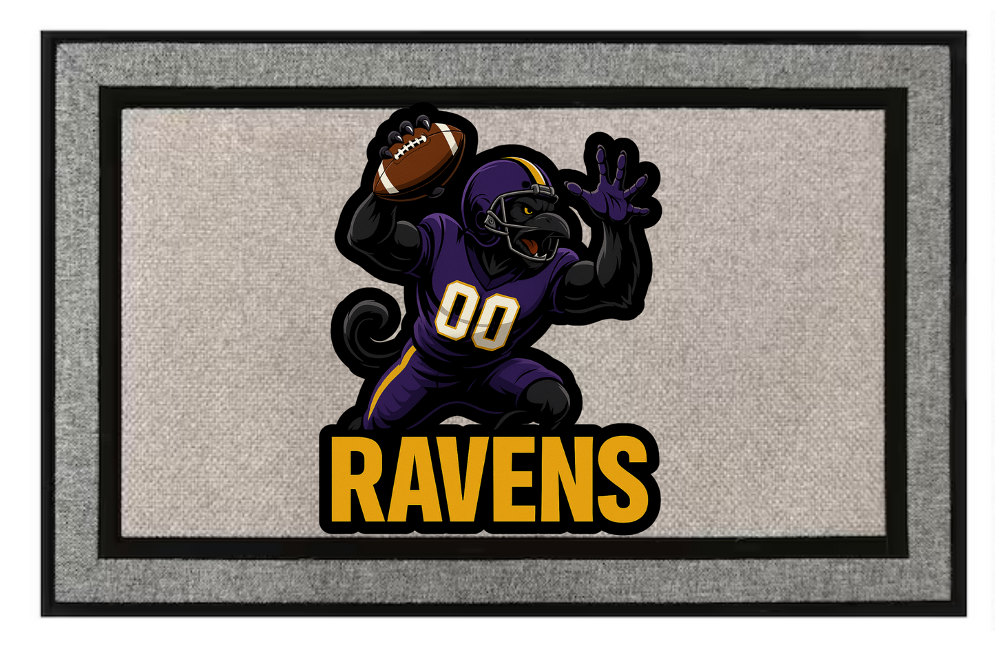 Baltimore Ravens Inspired Door Mat