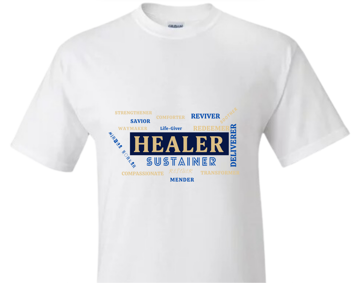 "Healer + Sustainer" Word Art Tee Collection