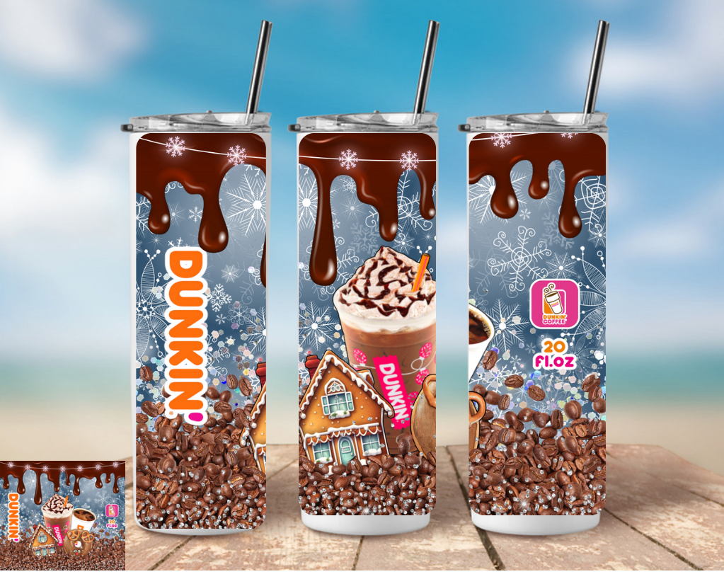 Holiday Cocoa Drip Coffeehouse Tumbler (20oz Skinny)