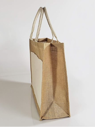 “Out Here Being Blessed” Jute Tote Bag