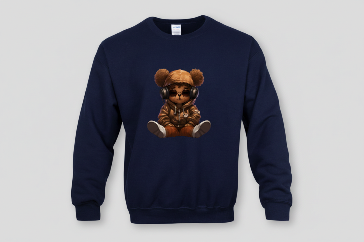 Sweat Shirt - Teddy with Headphones