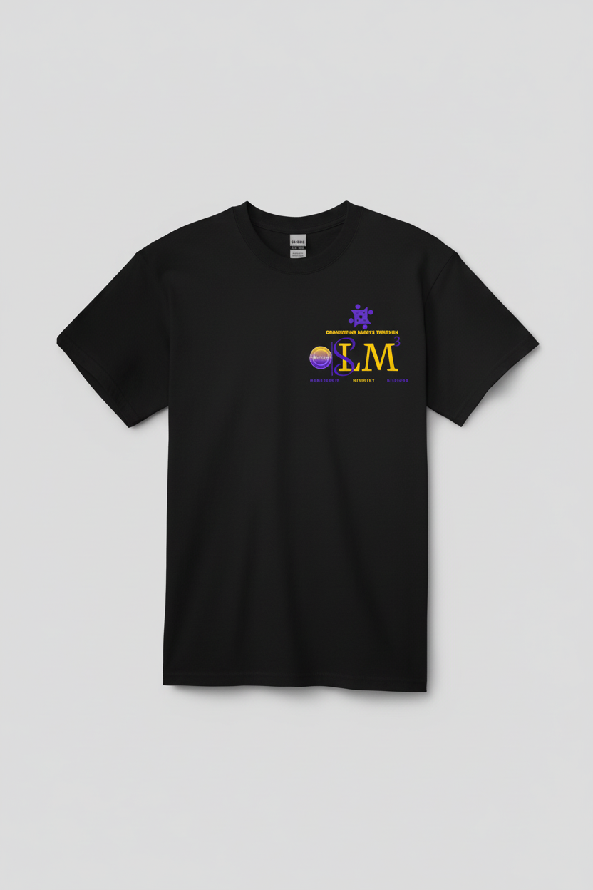 SLM3 Membership Ministry Missions Short Sleeve T-shirt Left Logo