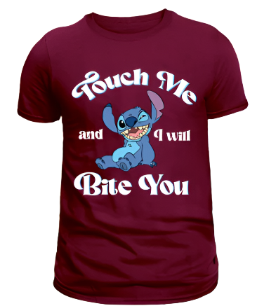 Short Sleeve Shirt - Touch Me & I Will Bite You - Stitch