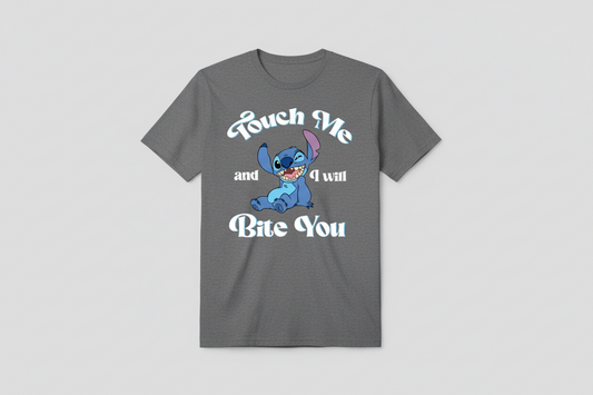 Touch Me & I Will Bite Graphic T-Shirt – Unisex, DTF Printed, 100% Cotton