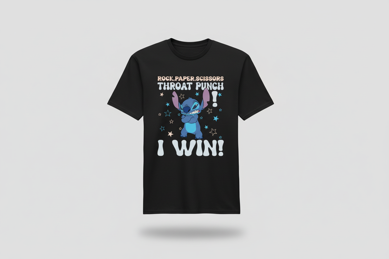 I Win Graphic T-Shirt – Unisex, DTF Printed, 100% Cotton