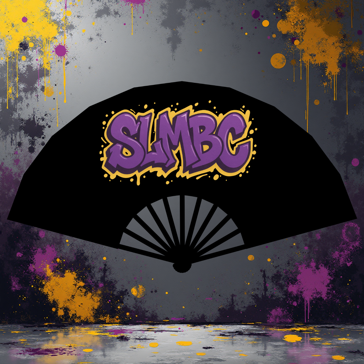 St. Luke Graffiti Clack Fan – Purple & Gold Edition