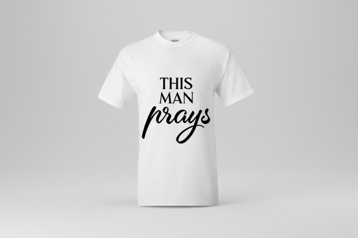 Short Sleeve T-shirt: This Man Prays