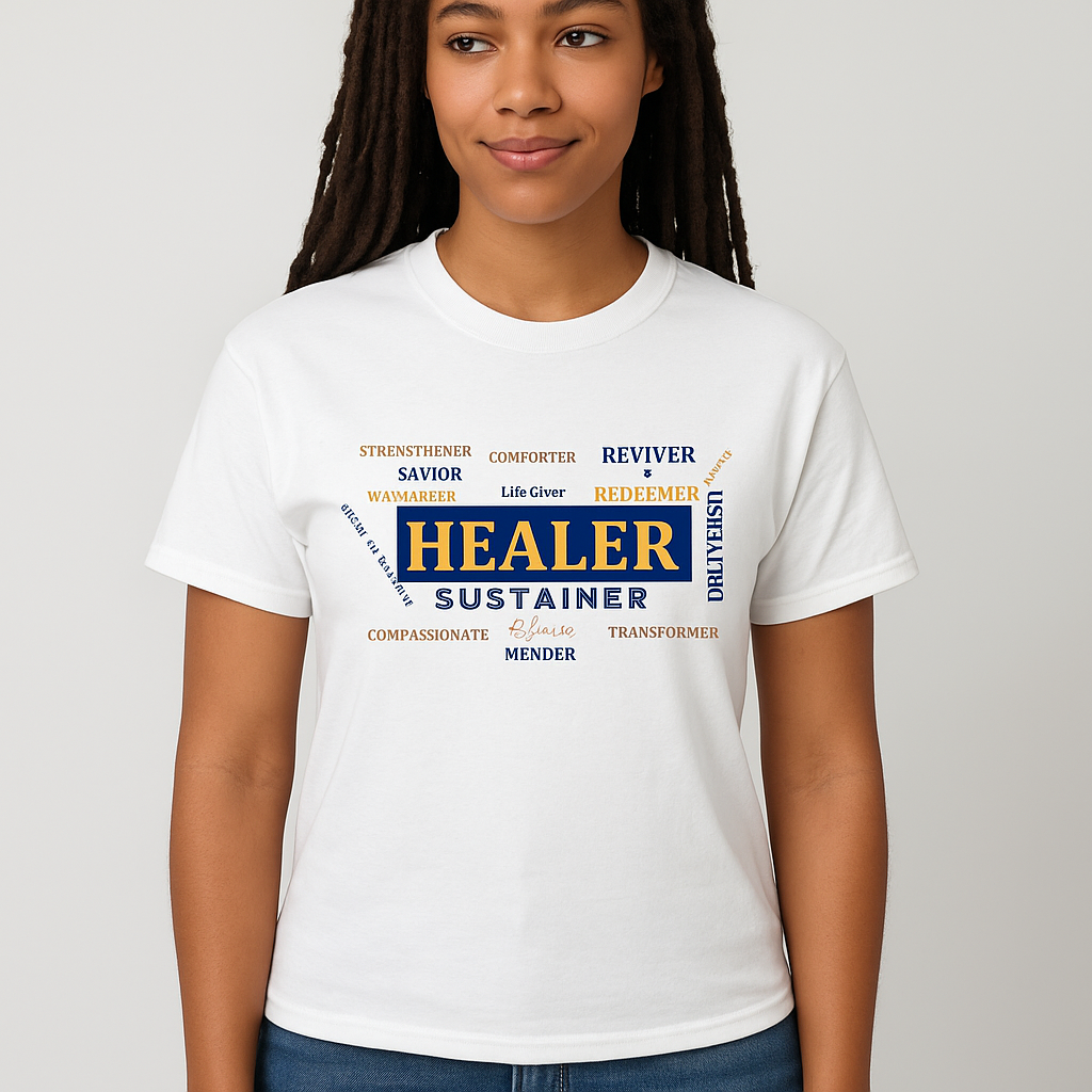 "Healer + Sustainer" Word Art Tee Collection