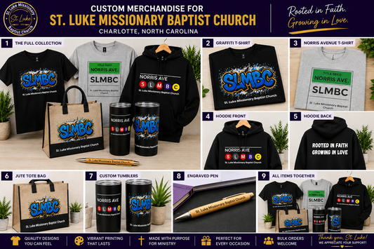 Custom Church Merchandise Spotlight: St. Luke Missionary Baptist Church | Charlotte, NC