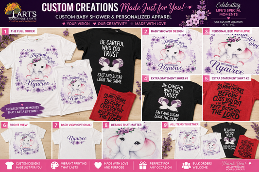 Customer Spotlight: Custom Baby Shower Shirts & Personalized Apparel for Every Celebration