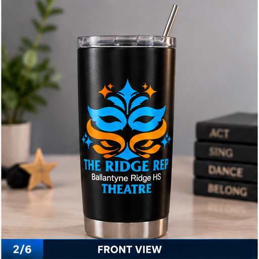 Ridge Rep Theatre 20 oz Tumbler front view