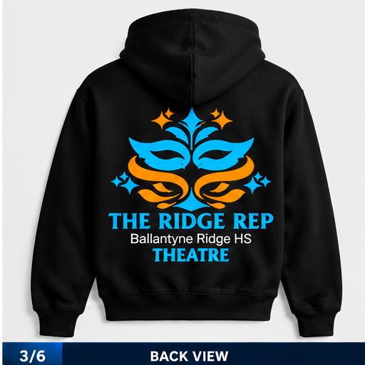 Ridge Rep Theatre Hoodie back view