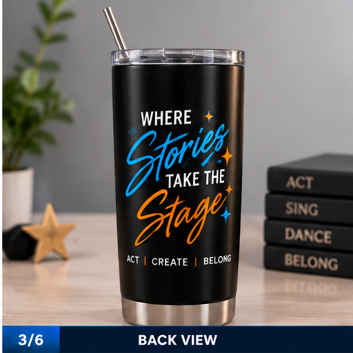 Ridge Rep Theatre 20 oz Tumbler back view