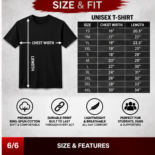 Ridge Rep Macbeth T-Shirt sizing and fit