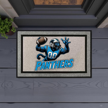 Carolina Panthers Inspired Door Mat