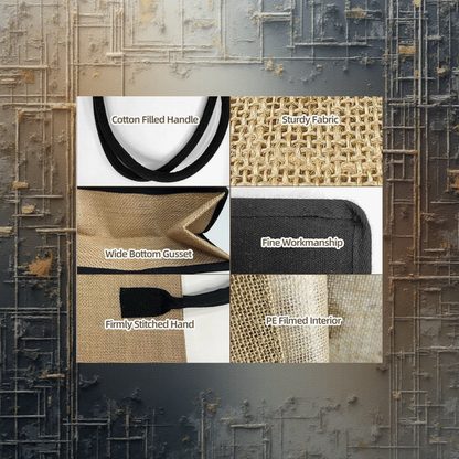 “His Grace is Enough” Canvas Pocket Jute Tote