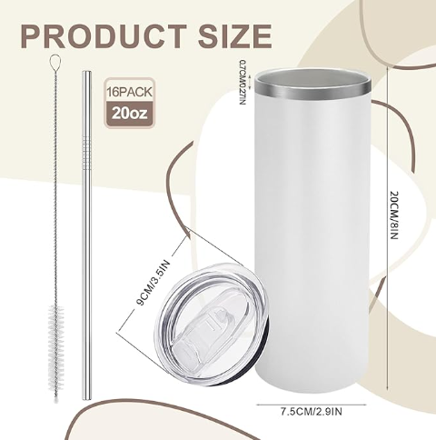 Enjoy the Little Things” 20oz Skinny Tumble