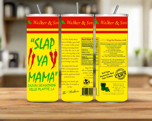 Tumbler: Slap Ya Mama Cajun Seasoning UV Printed Tumbler – 20oz