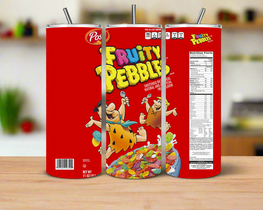 Tumbler: Fruity Pebbles UV Printed Tumbler – 20oz