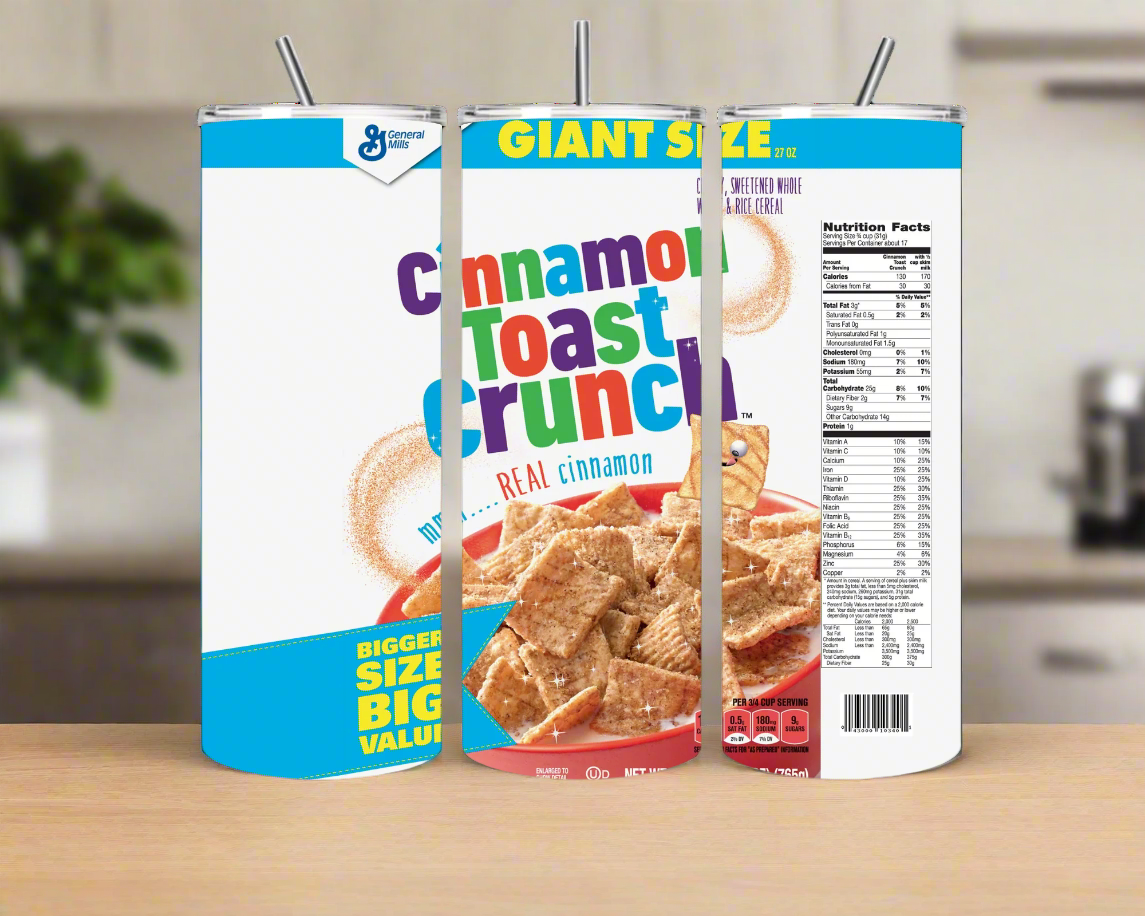 Tumbler: Cinnamon Toast Crunch UV Printed Tumbler – 20oz