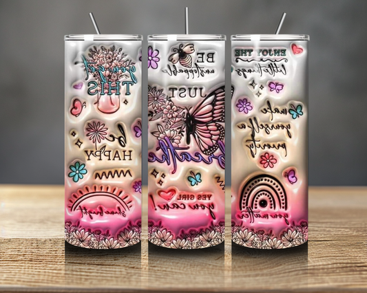 Enjoy the Little Things” 20oz Skinny Tumble