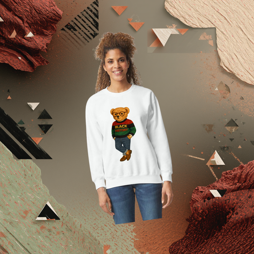 Black History Bear Crewneck Sweatshirt