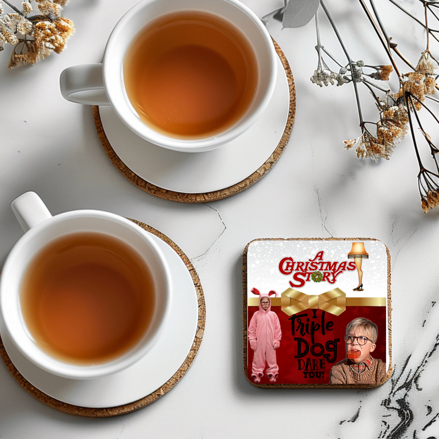 “I Triple Dog Dare You” Christmas Coaster