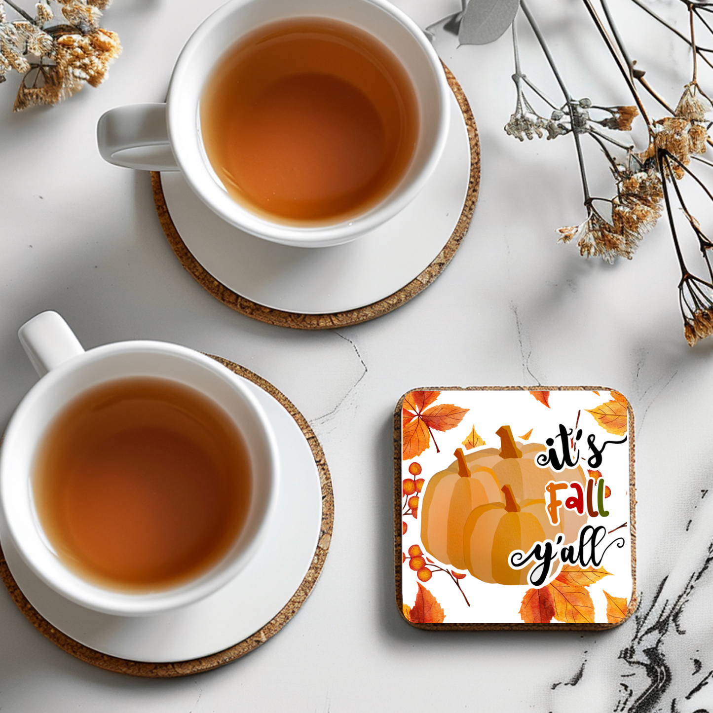 “It’s Fall Y’all” Pumpkin Coaster