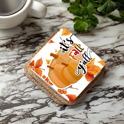 “It’s Fall Y’all” Pumpkin Coaster