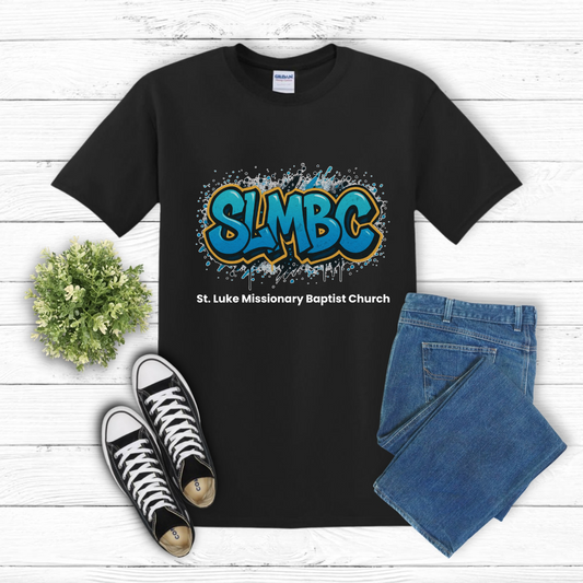 St. Luke Blue Graffiti T-Shirt