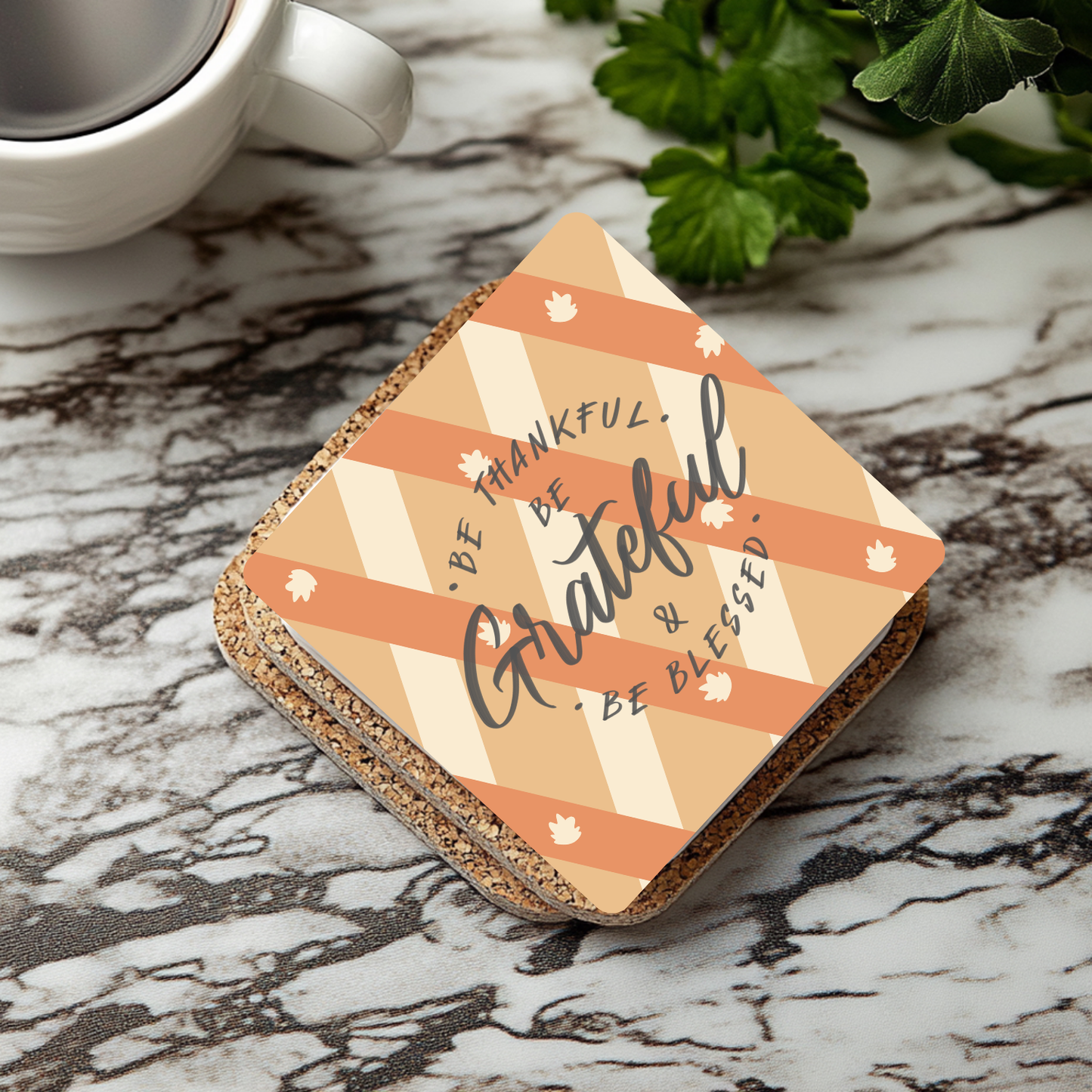 “Be Thankful, Be Grateful, Be Blessed” Fall Coaster